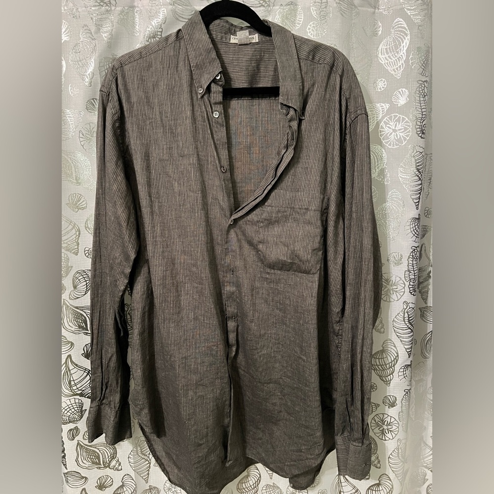 Vintage Giorgio Armani Charcoal Shirt Jacket